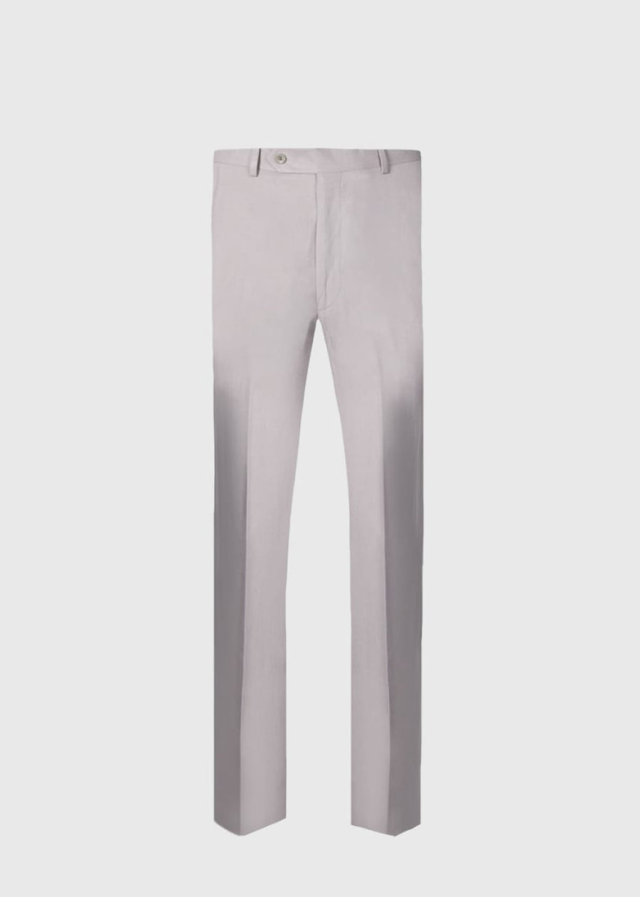 Linen & Silk James Dress Trouser - Grey - 42 - Trouser