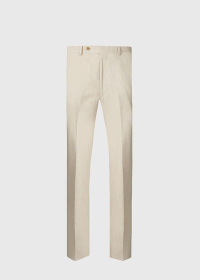 Linen/Silk Solid Dress Trouser - light tan - Trouser