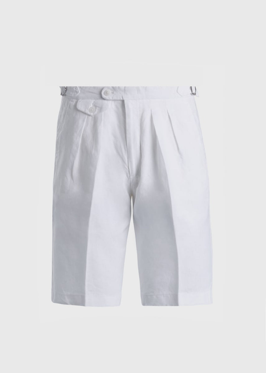 Linen Walk Short - White - Shorts