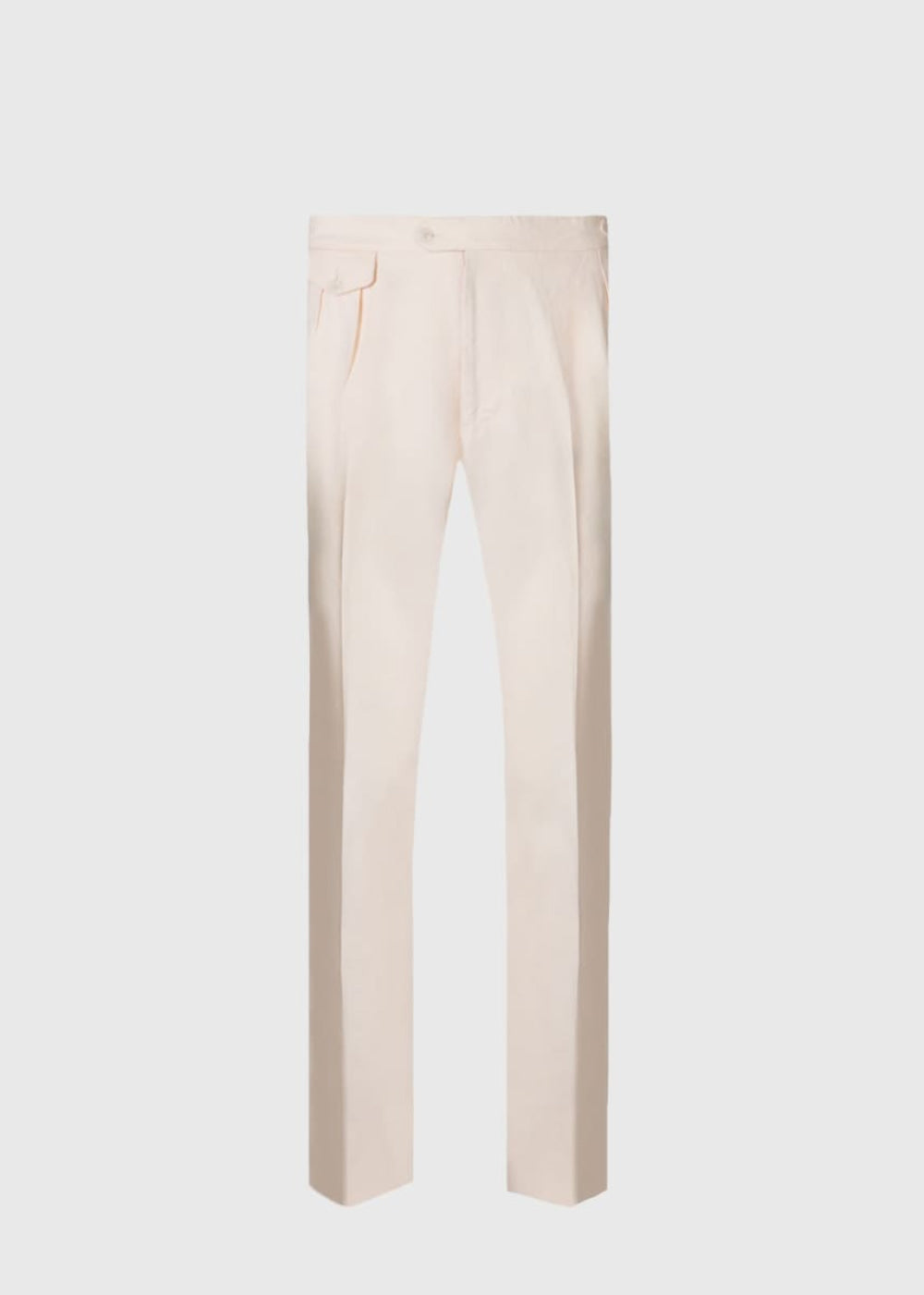 Linen Washed Pleated Front Trouser - Sand - 42 - Trouser