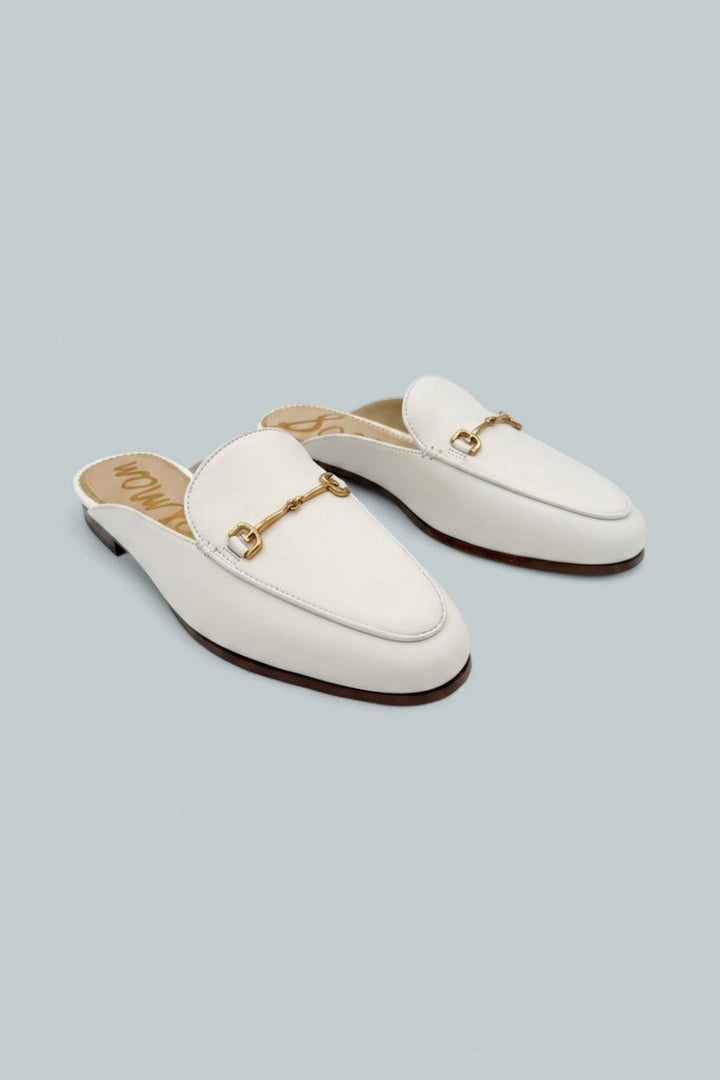 Linnie Apron Toe Mules - White - 7 - Mules