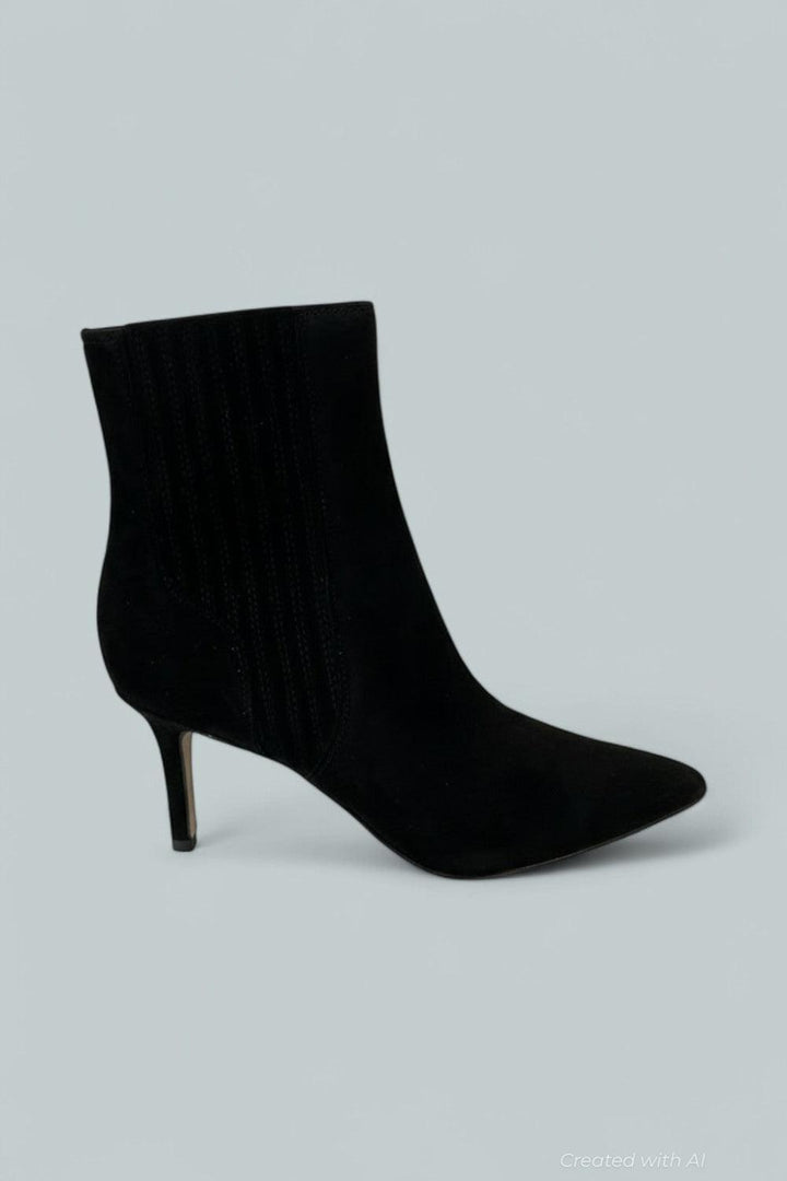 Lisa Mid-Heel Ankle Boot - Black - 7 - Boot