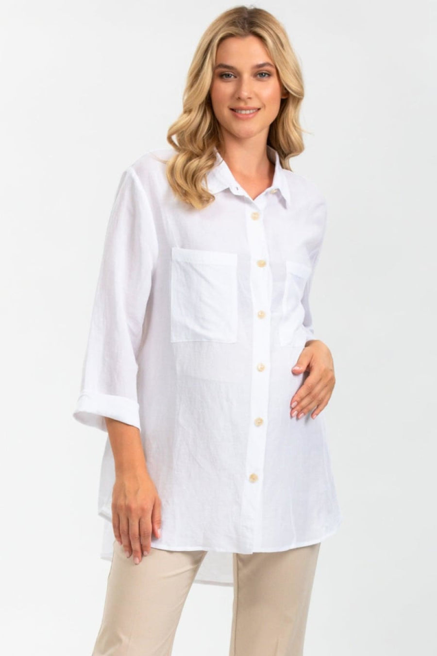 LISA Oversized Shirt - Cream White - Button Down Shirt