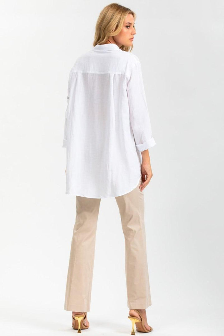 LISA Oversized Shirt - Cream White - Button Down Shirt