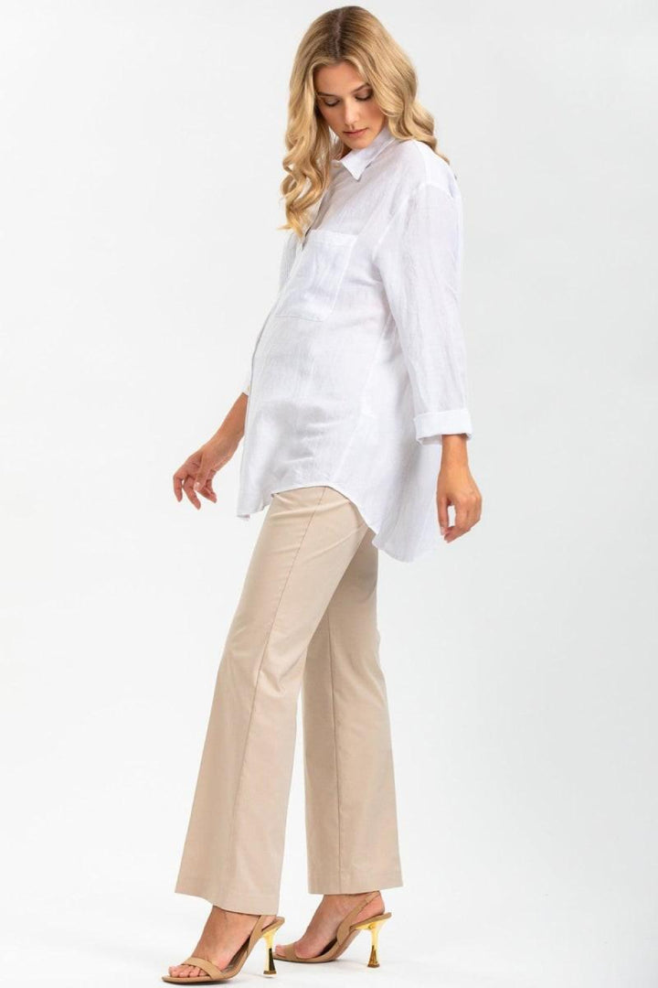 LISA Oversized Shirt - Cream White - Button Down Shirt