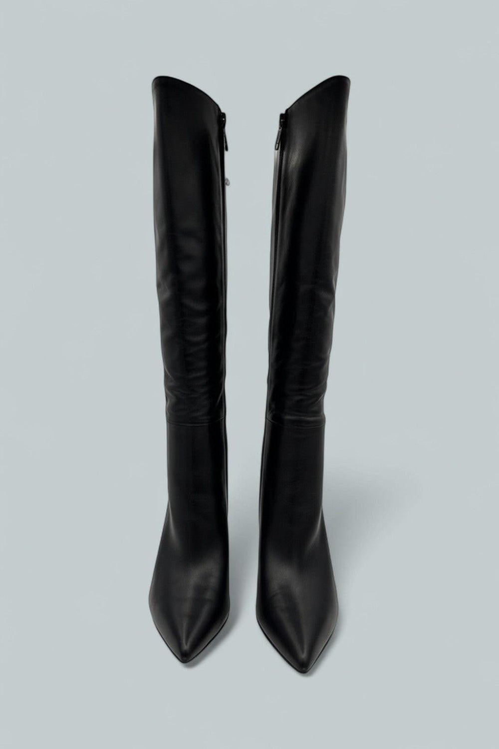 Lisa Stiletto High-Heel Boot Wide-Calf - Black Leather - 9.5 - Boots