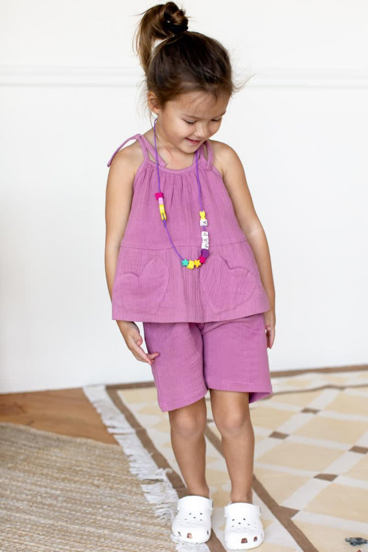 Little Fry Sunshine Shorts - Bon Pink Organic - Shorts