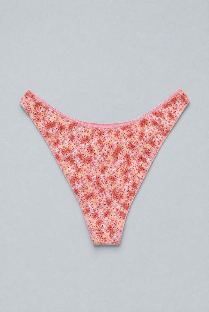 Floral Low Rise Bikini Bottoms - Pink Combo
