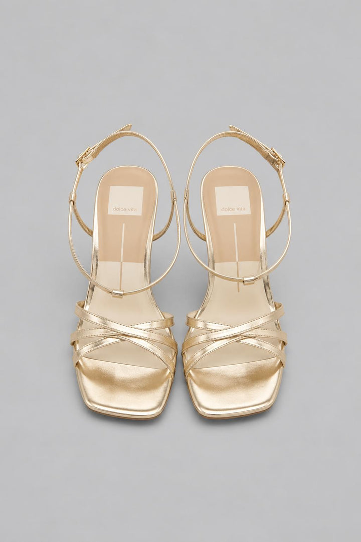 Women's Manji Ankle Strap High Heel Sandals - Light Gold