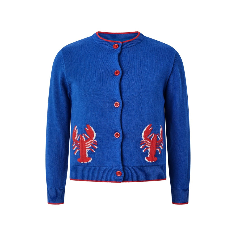 Lobster Intarsia Cardigan - Cardigan