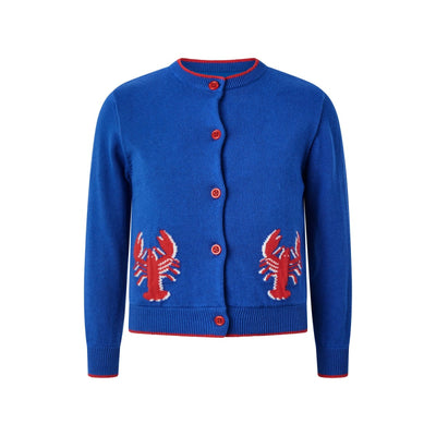 Lobster Intarsia Cardigan - Cardigan