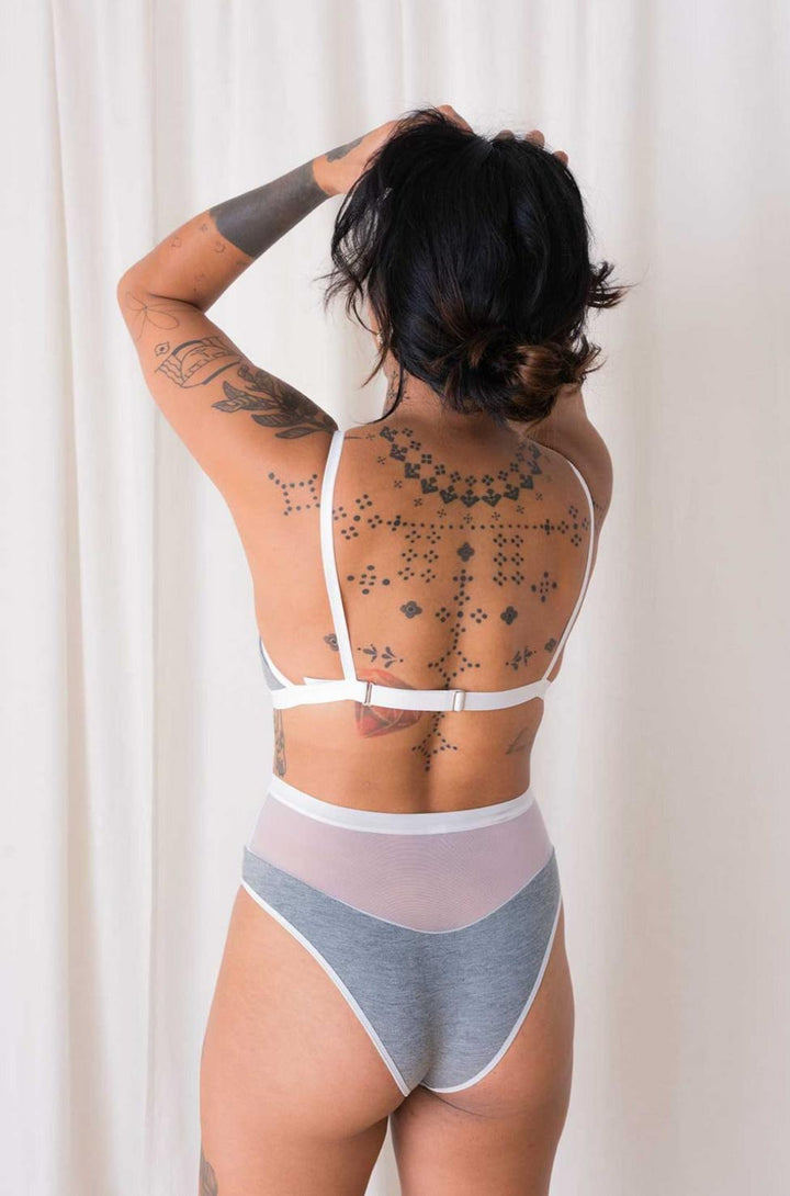Logan High Cut Bikini - Grey - FINAL SALE - XS - Underwear