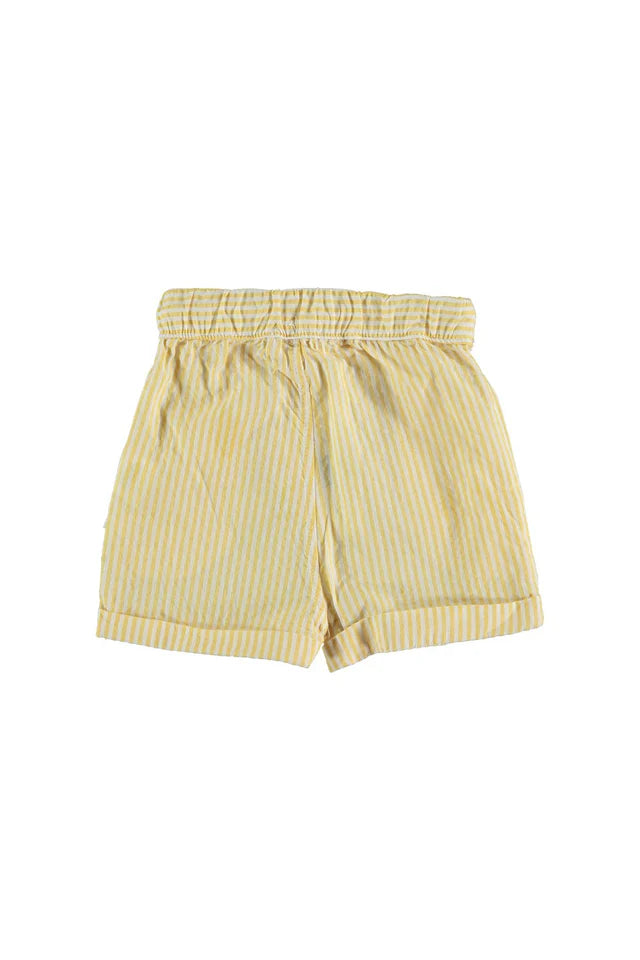 Striped Baby Shorts - Yellow