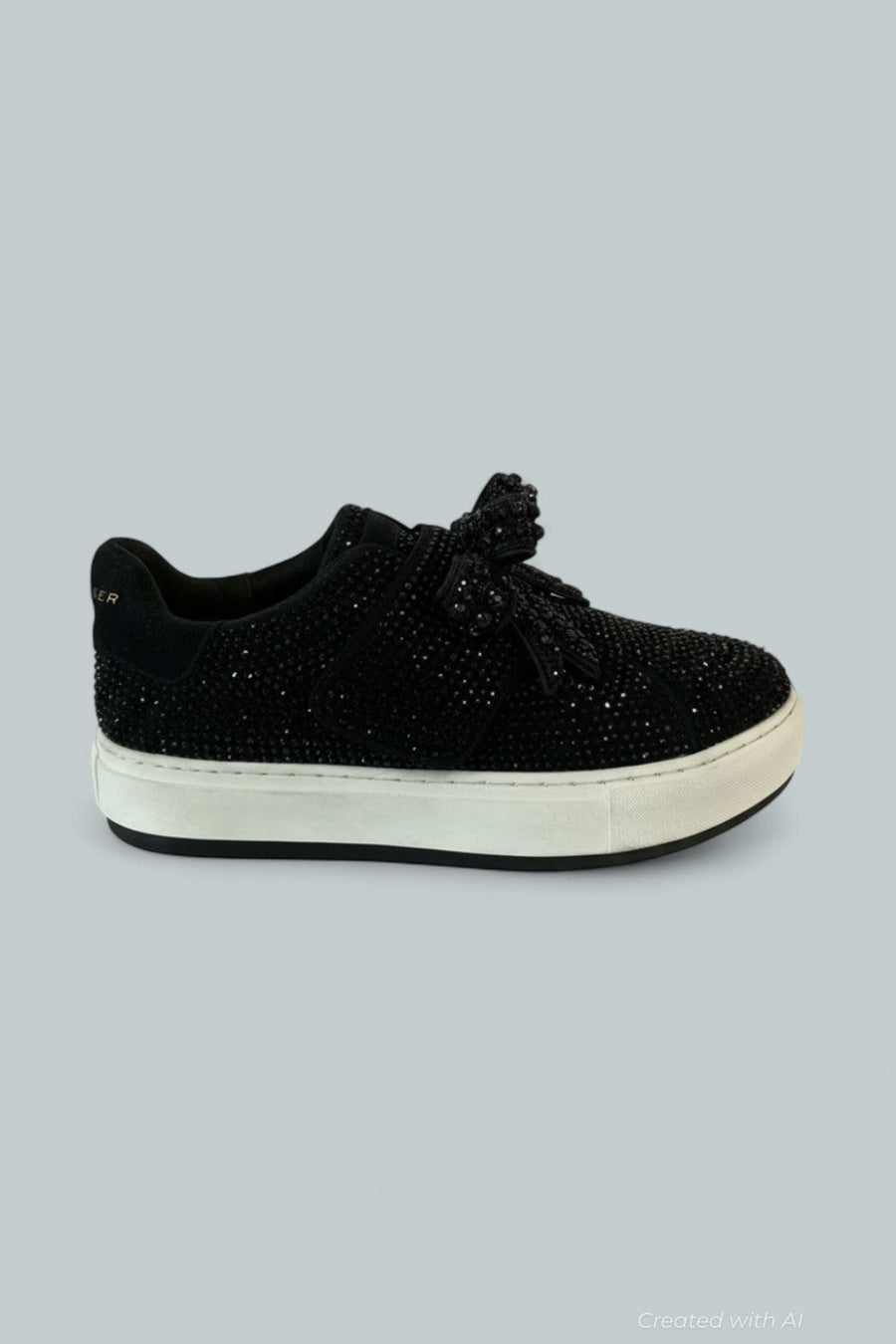 London Laney Bow Low Top Sneakers - Black - EU 41 - Sneaker