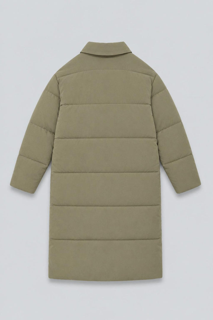 Long Puffer Coat - Sage - Coat