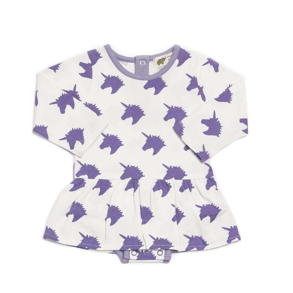 Long Sleeve All Dressed Up Bodysuit - Unicorn Dreams - Dresses
