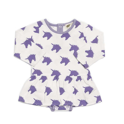 Long Sleeve All Dressed Up Bodysuit - Unicorn Dreams - Dresses