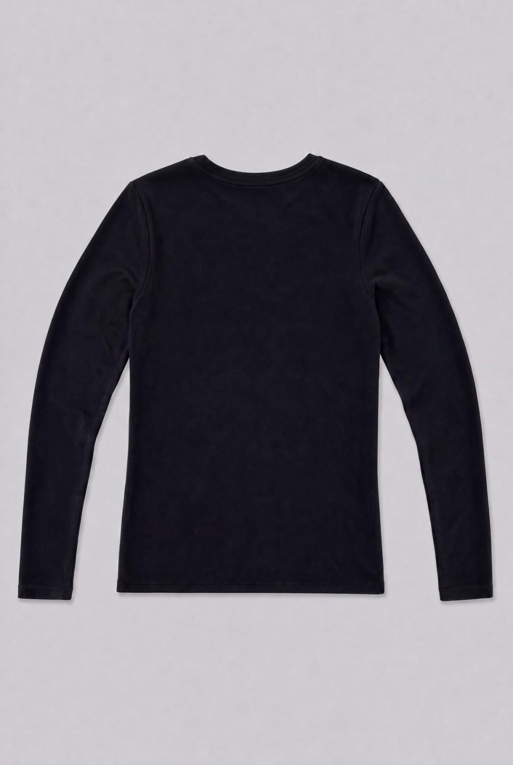 Long Sleeve Crew Neck Tee - Black - T-shirt