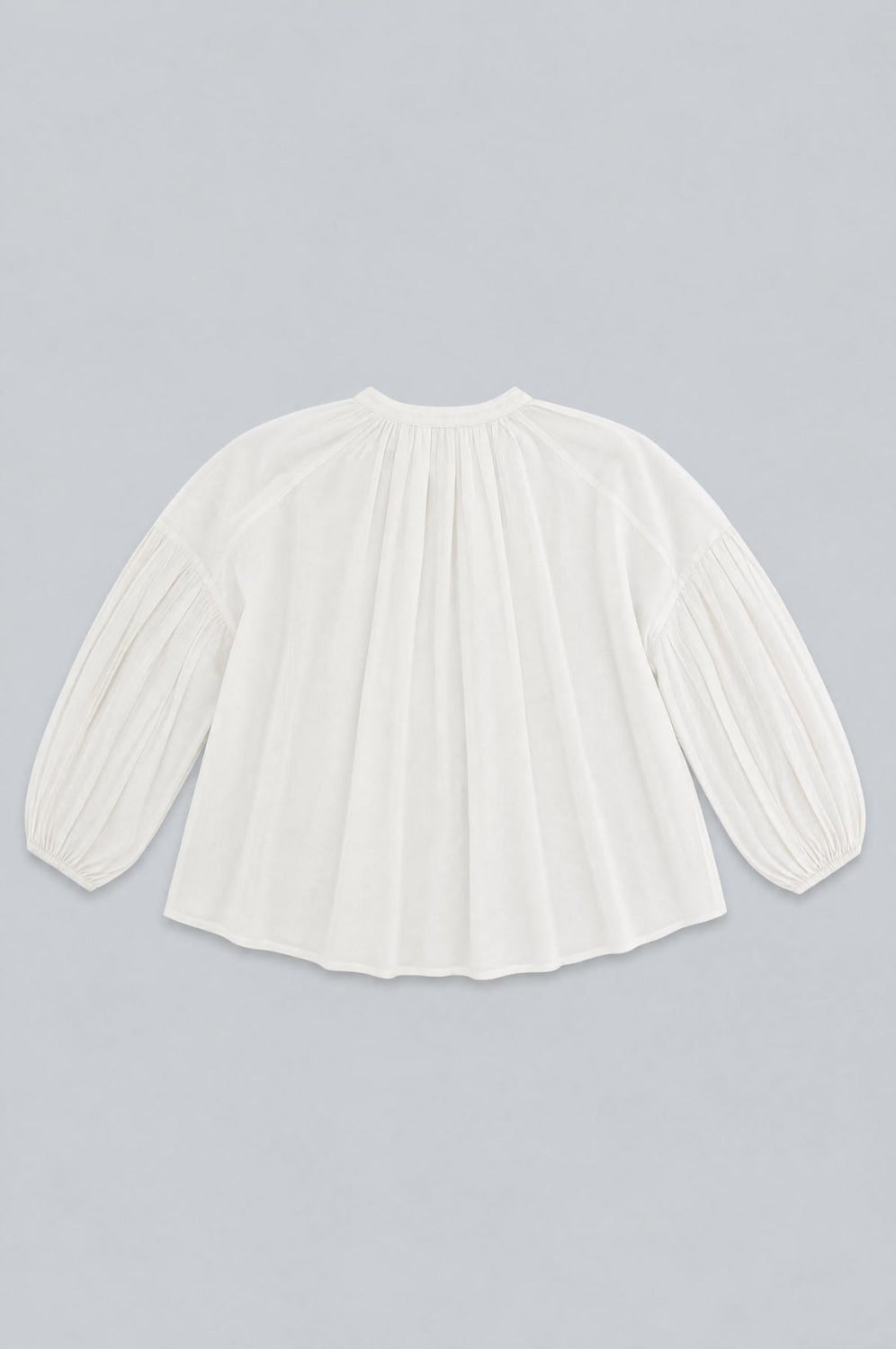 Long Sleeve Flowy Button Up - White - Button Down Shirt