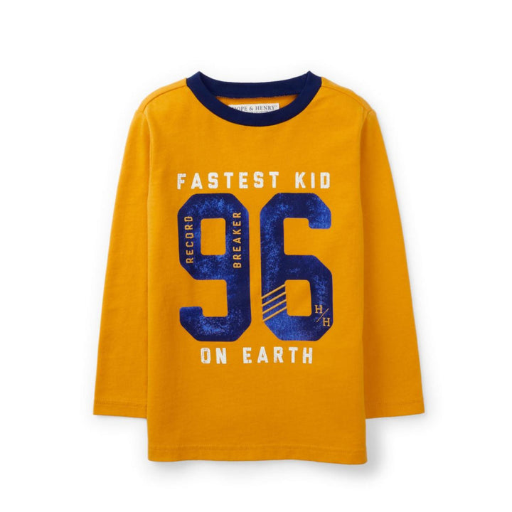 Long Sleeve Graphic Tee - Gold - T-shirt