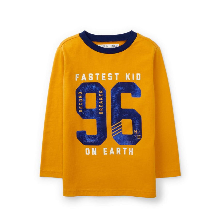 Long Sleeve Graphic Tee - Gold - T-shirt