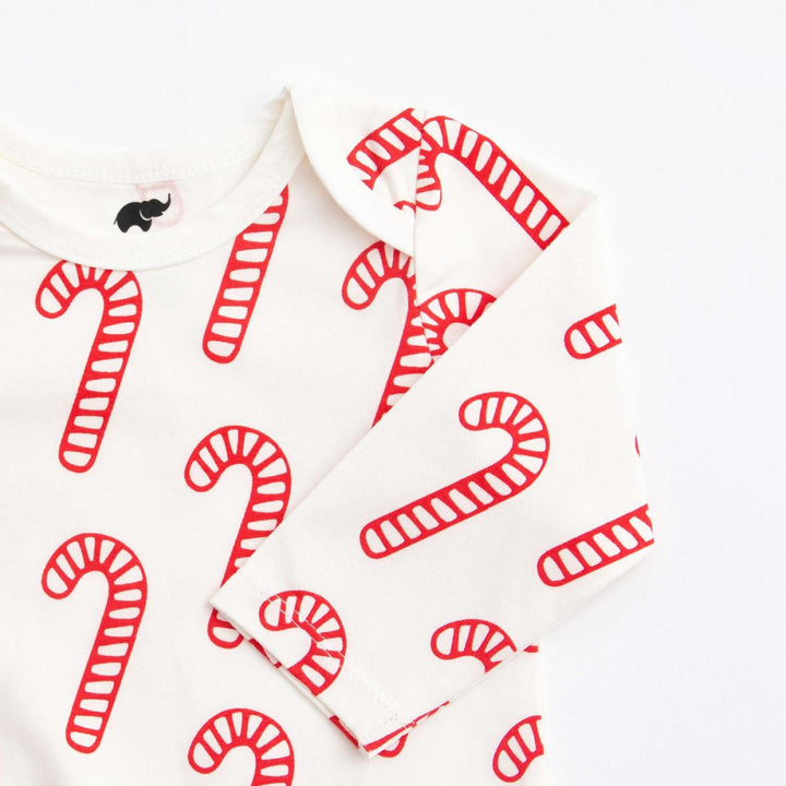 Long Sleeve Jack + Jill Bodysuit - Candy Cane - newborn - Bodysuit