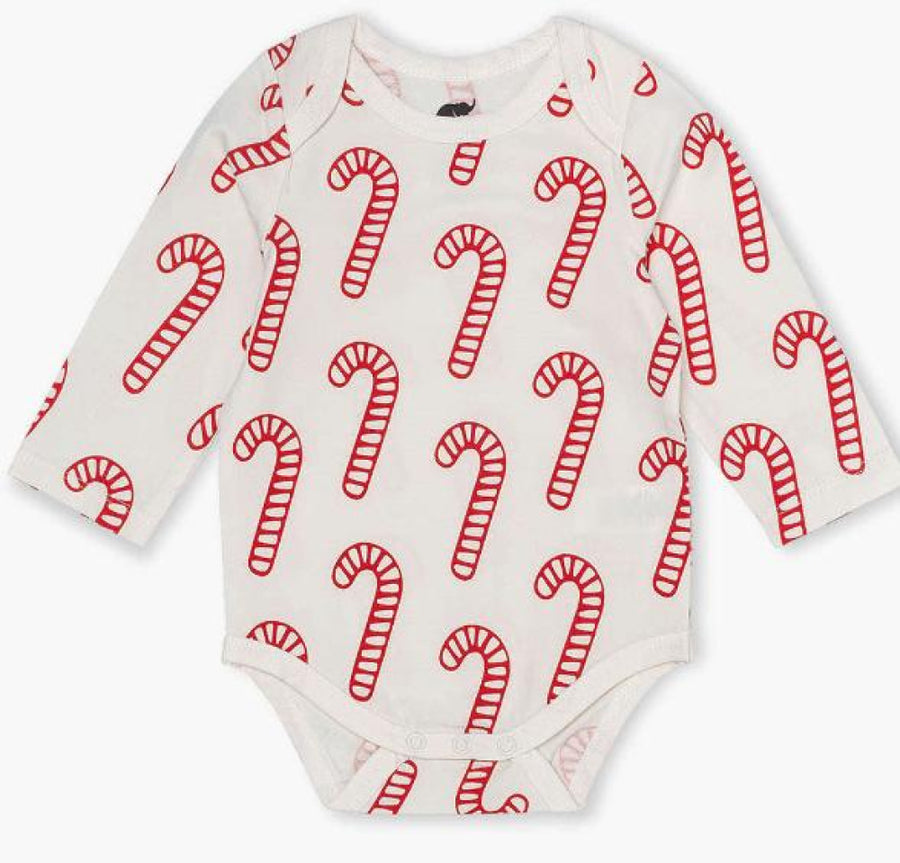 Long Sleeve Jack + Jill Bodysuit - Candy Cane - newborn - Bodysuit