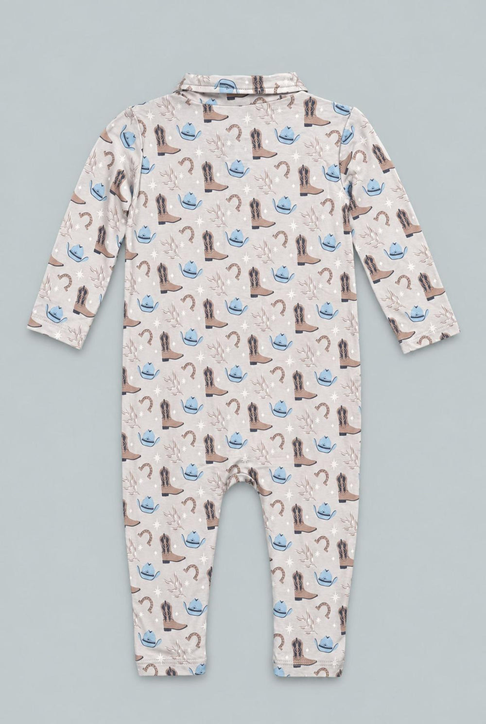 Long Sleeve Polo Romper - Blake - Romper