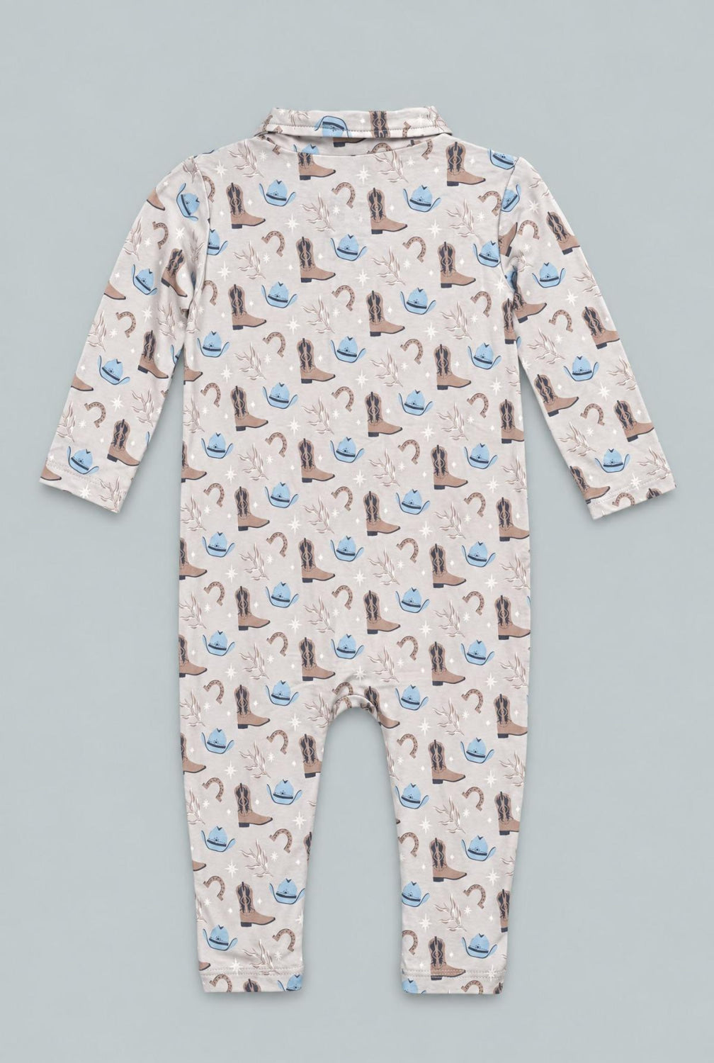 Long Sleeve Polo Romper - Blake - Romper