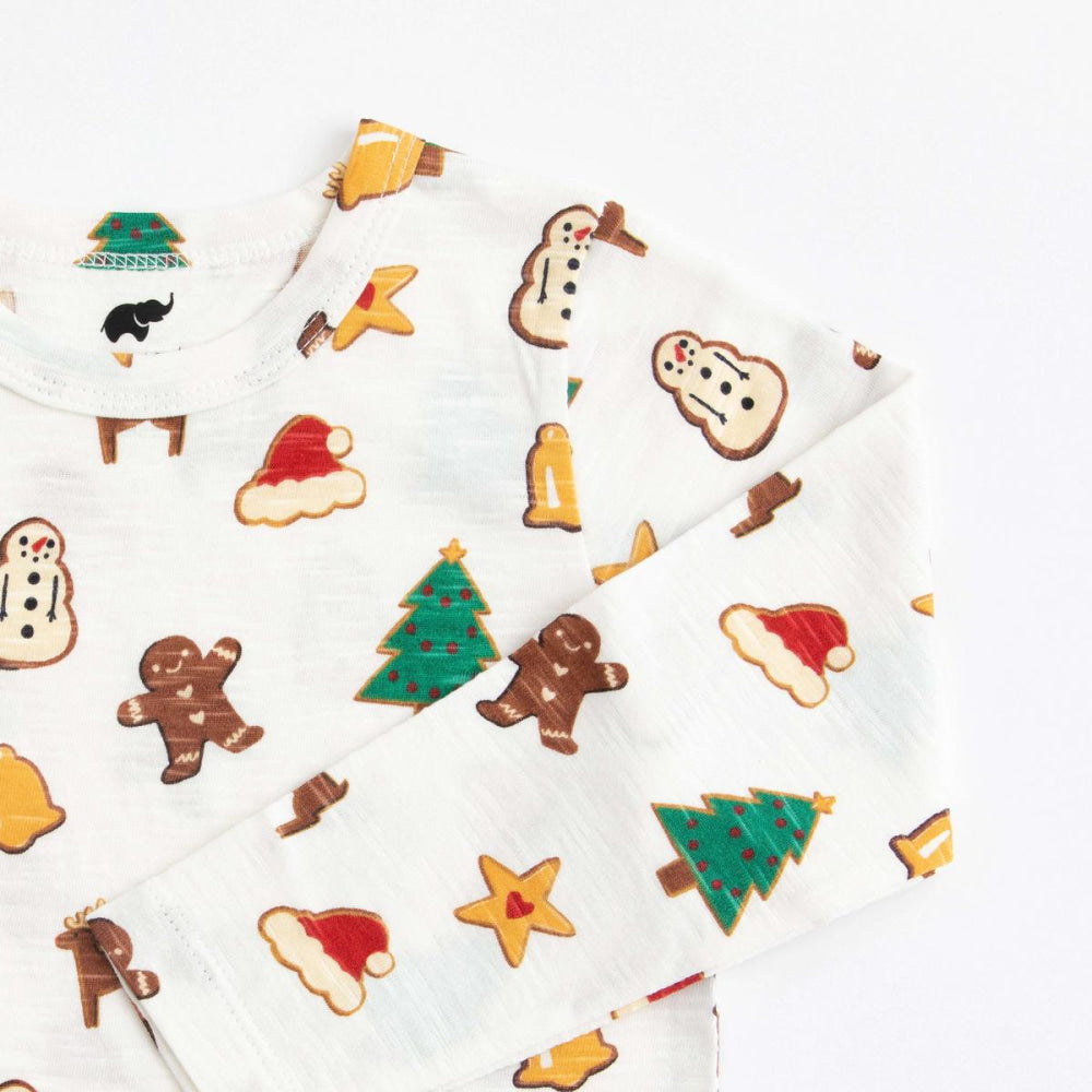 Long Sleeve Slub Jersey Crewneck Tee - Holiday Cookies - T-shirt