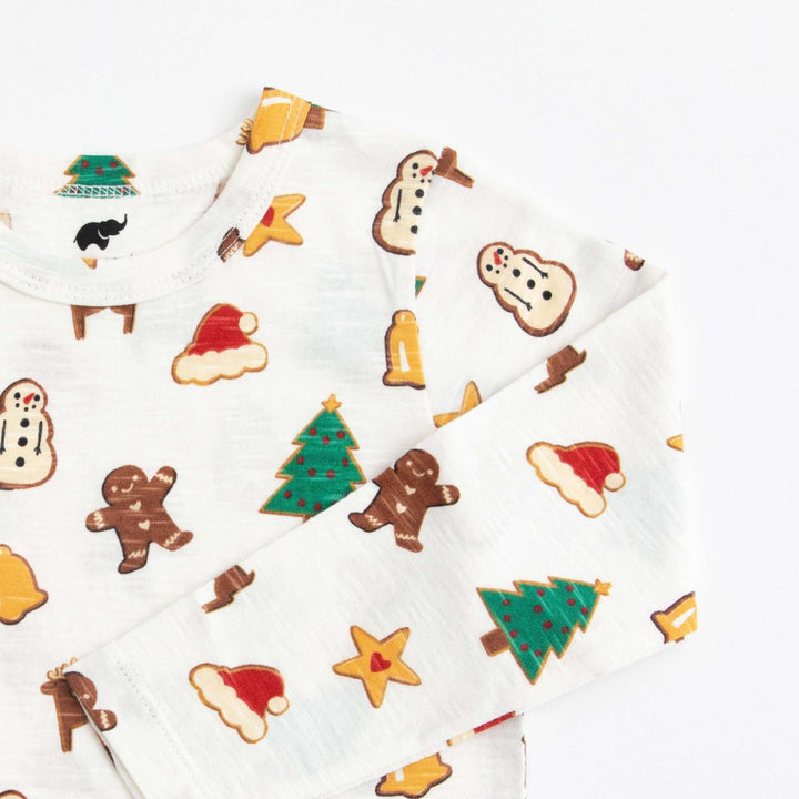 Long Sleeve Slub Jersey Crewneck Tee - Holiday Cookies - T-shirt