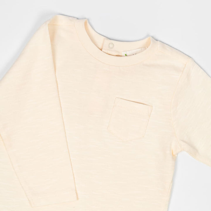 Long Sleeve Slub Jersey Shirt - Oat Milk - Shirt