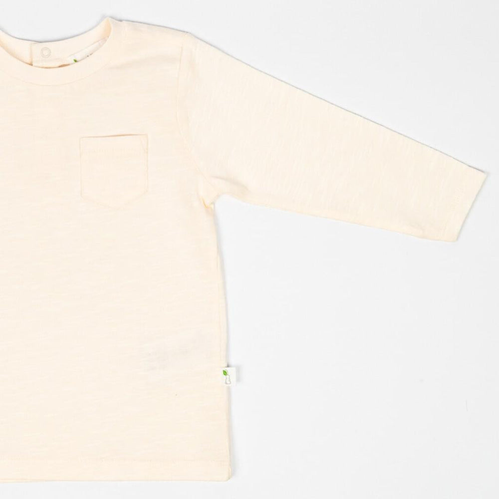 Long Sleeve Slub Jersey Shirt - Oat Milk - Shirt