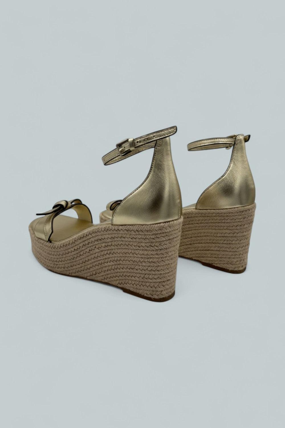 Loop Espadrille Wedge Sandals - Pale Gold - 7.5 - Espadrille