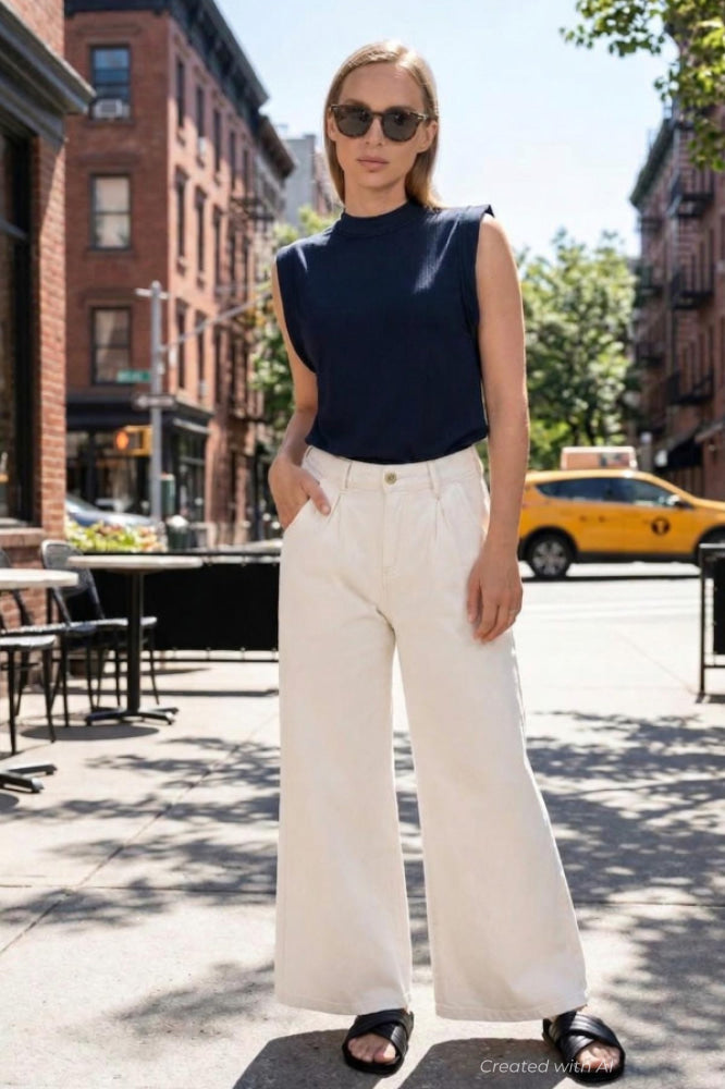 Los Angeles Wide Leg Jeans - Alto - Jeans