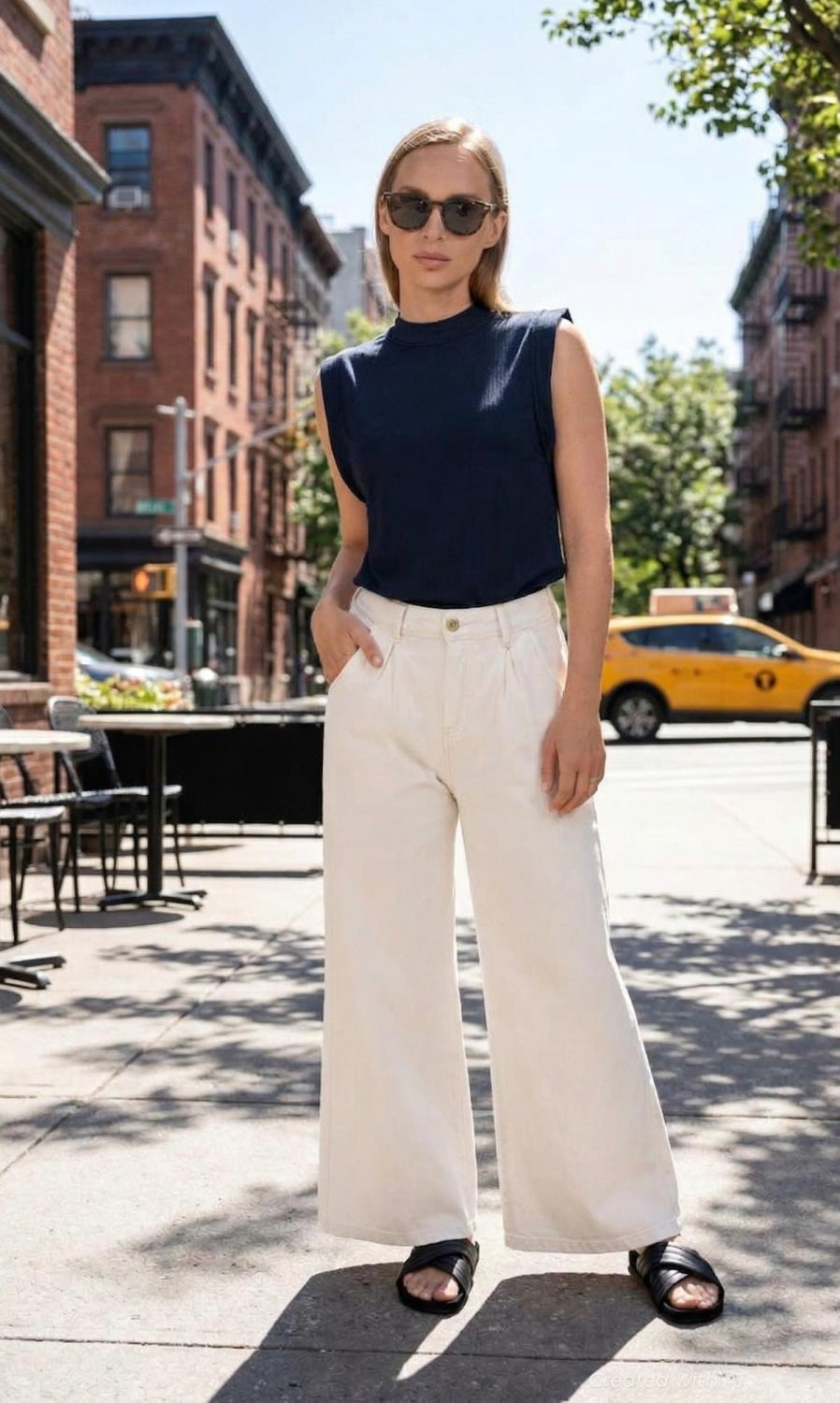 Los Angeles Wide Leg Jeans - Alto - Jeans