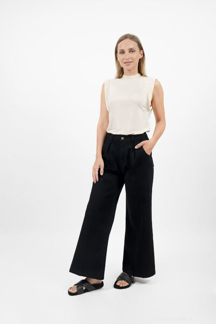 Los Angeles Wide Leg Jeans - Celeste - Jeans