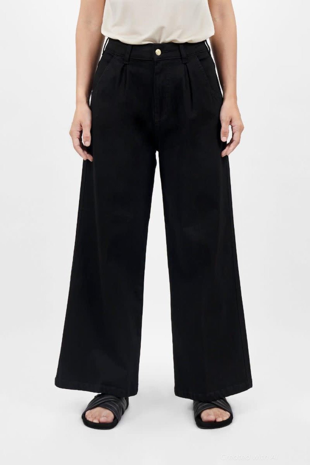 Los Angeles Wide Leg Jeans - Celeste - Jeans