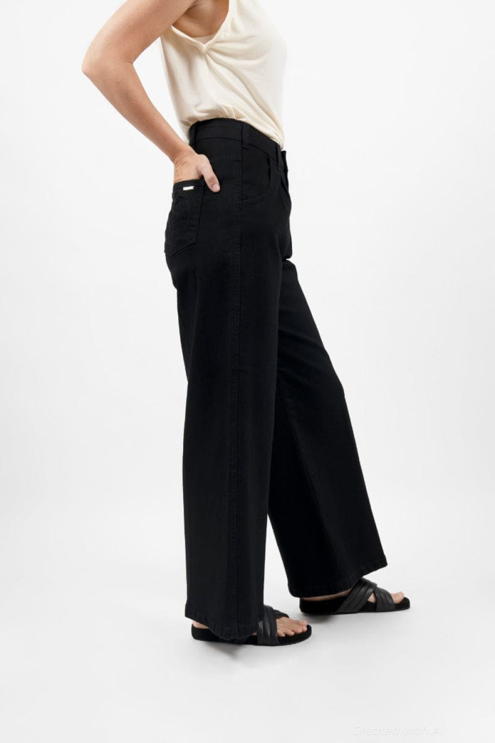 Los Angeles Wide Leg Jeans - Celeste - Jeans