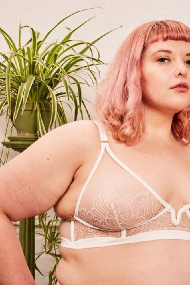 Love Doesn’t Need Approval Longline Triangle Bra - Ivory - Bra
