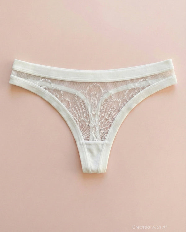 Love Has No Rules Thong - Ivory - FINAL SALE - Underwear