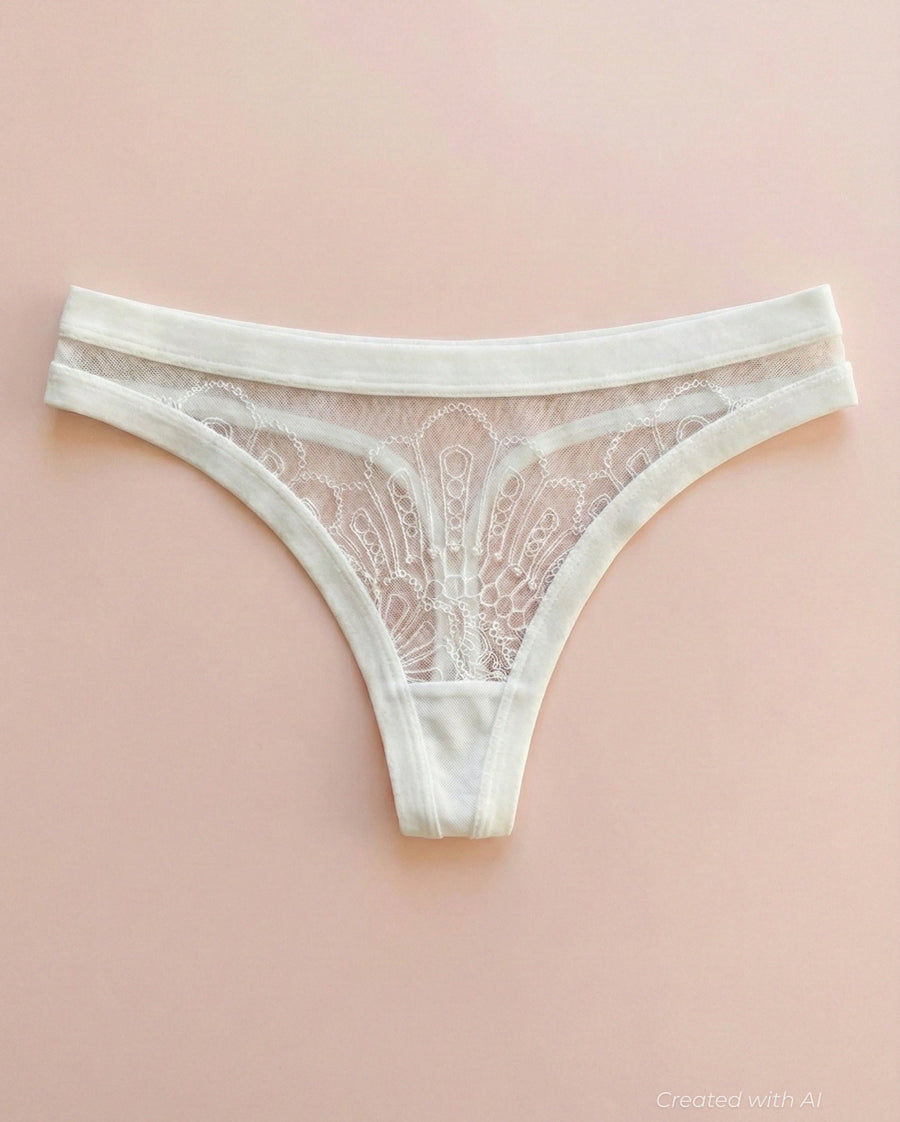 Love Has No Rules Thong - Ivory - FINAL SALE - Underwear