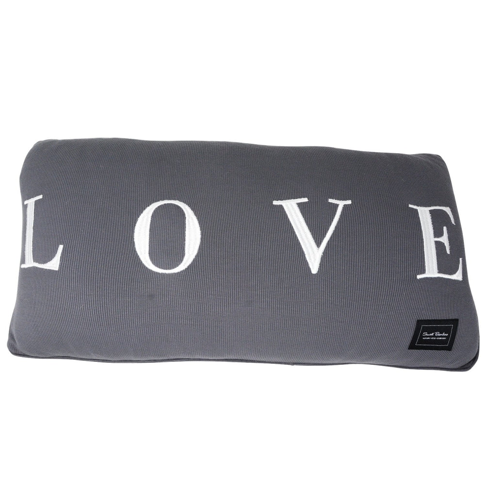 Love Pillow Sham - Charcoal Ribbed - OS - Pillow Case