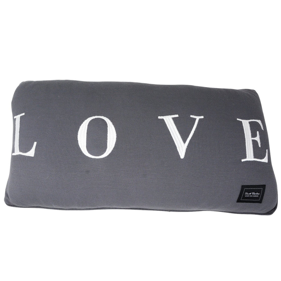 Love Pillow Sham - Charcoal Ribbed - OS - Pillow Case