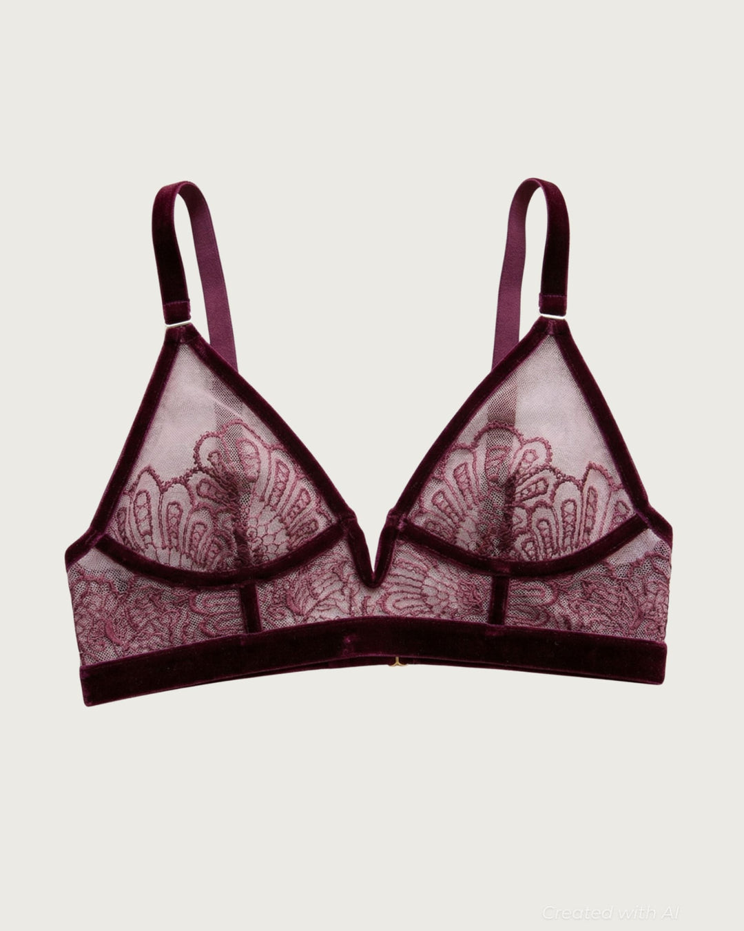 Love Stands Up For What’s Right Longline Triangle Bra - Burgundy - Bra