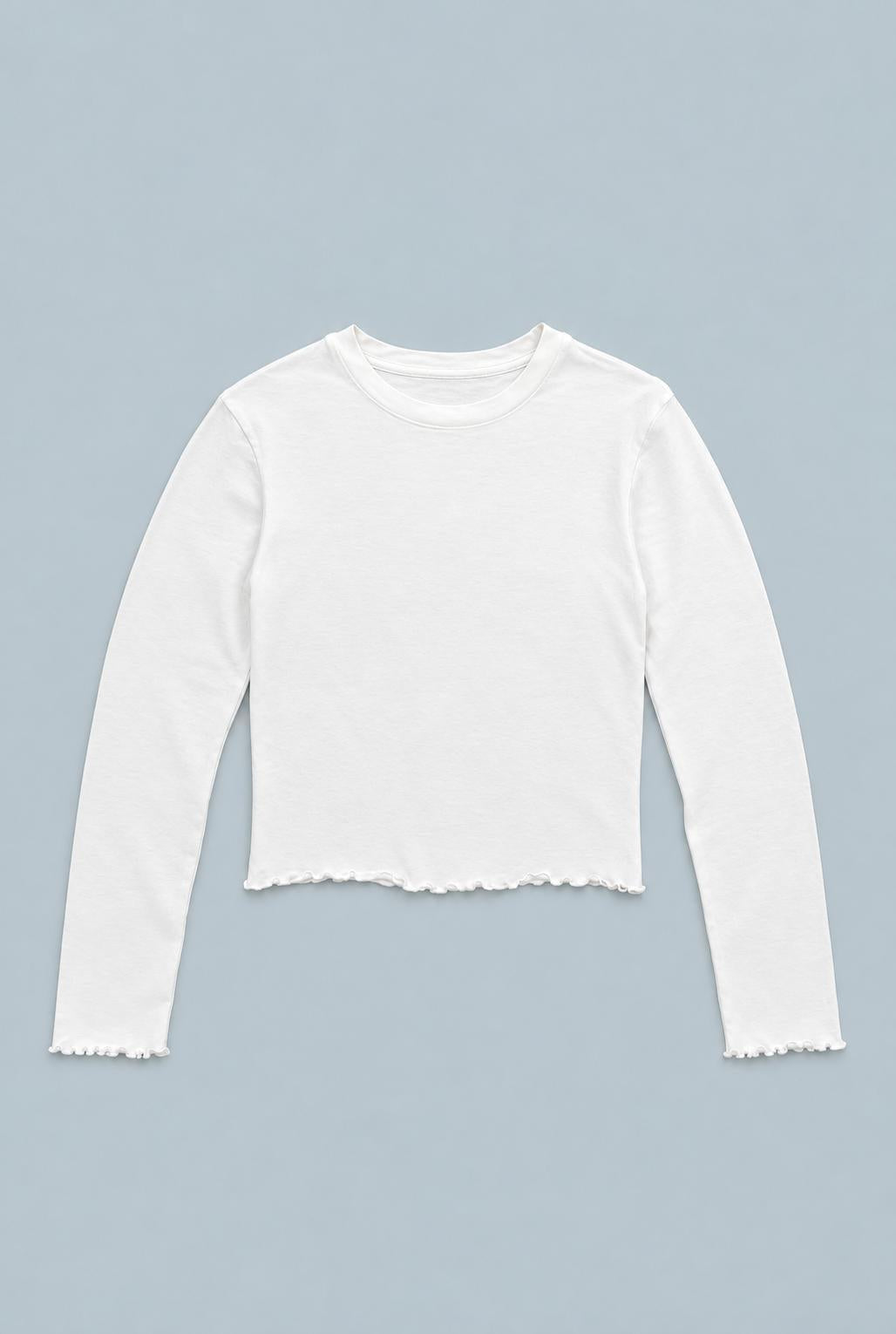 Sara Long Sleeve Top - White