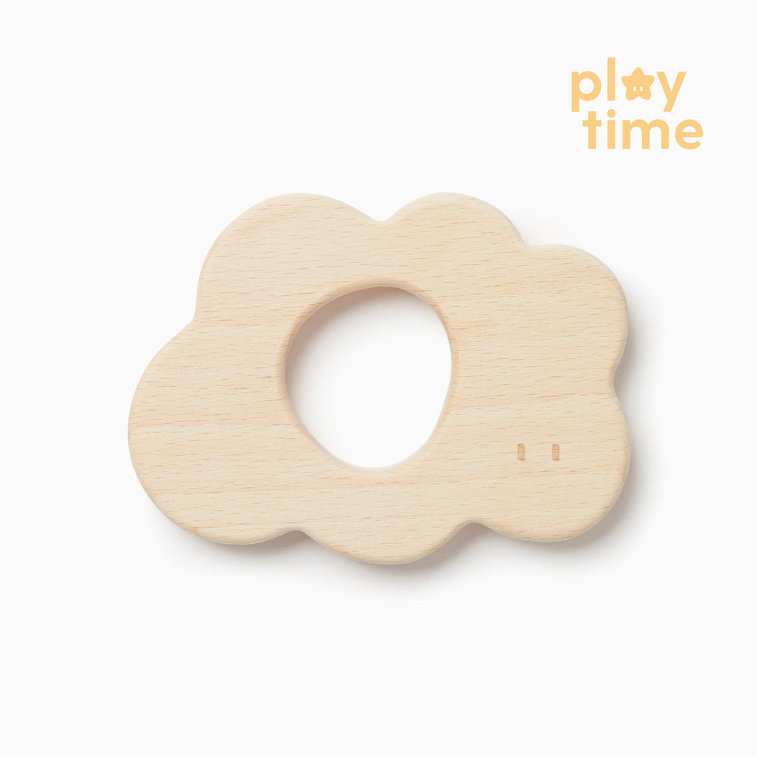 Wooden Cloud Teether - Wood