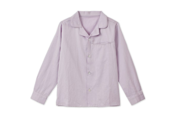 LS Organic Cotton Woven Collared Shirt - Lavender - Collared Shirt