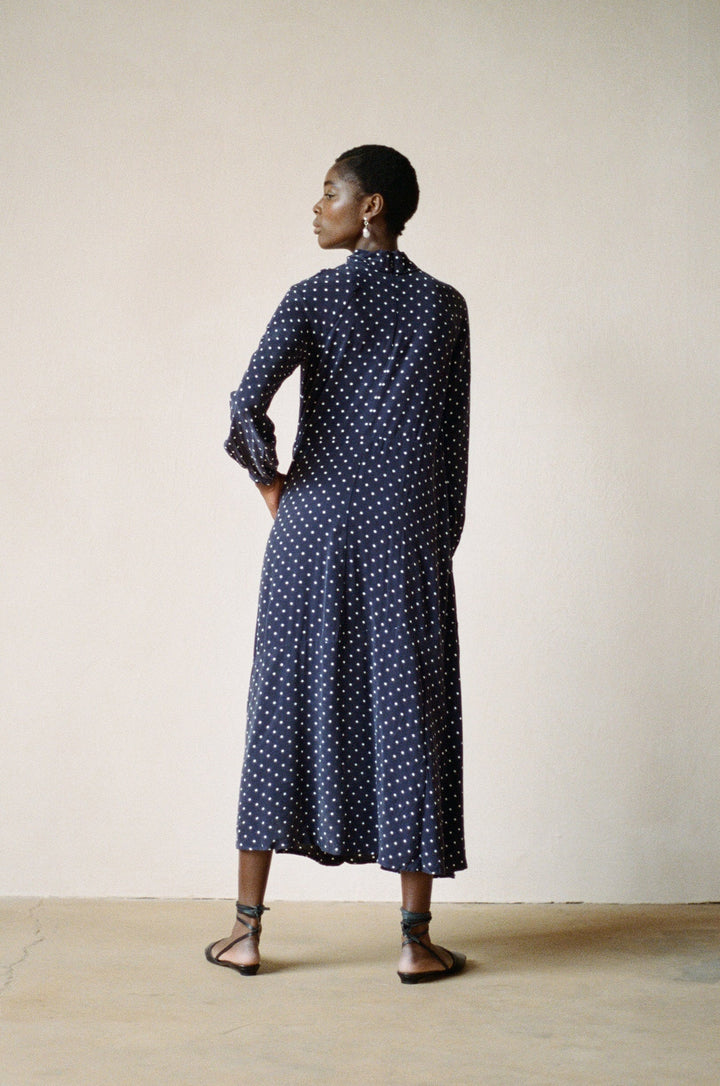 Jordan Dress - Dotted Navy
