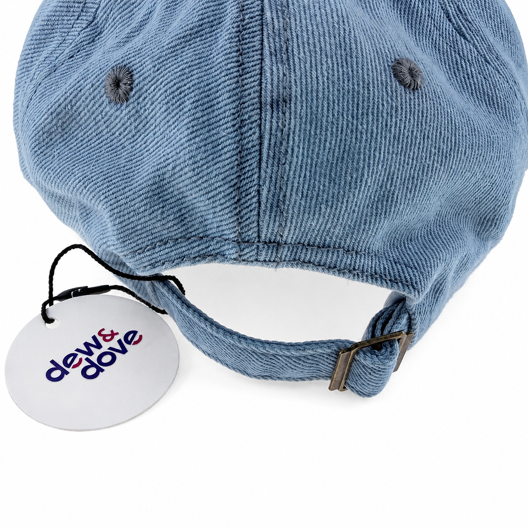 Vintage Wash Denim Baseball Cap for Older Kids